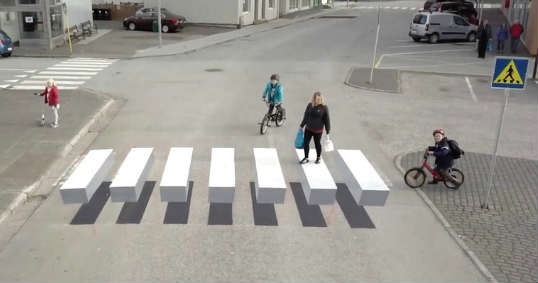 3D Zebra Crossings Greater Road Safety Iceland 1