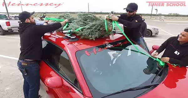 Christmas Tree Strapped On A Challenger Hellcat Widebody 2