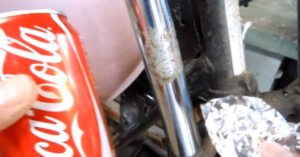 Easy Rust Removal Chrome Coca Cola Aluminum Foil 2