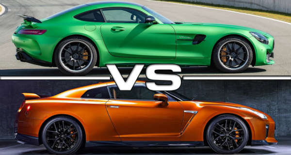 Mercedes AMG GT R vs Nissan GTR Intense Drag Race 2