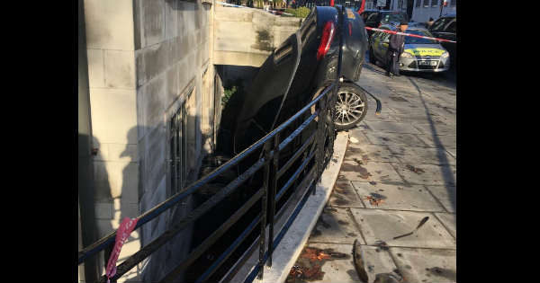 Mercedes C Class Crashed Into A Flat 2