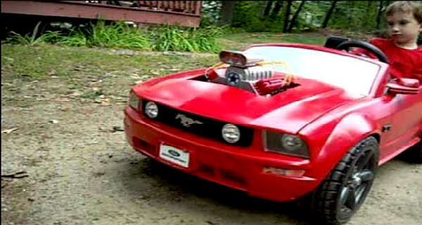 Power Wheels Mustang With A Blower 1