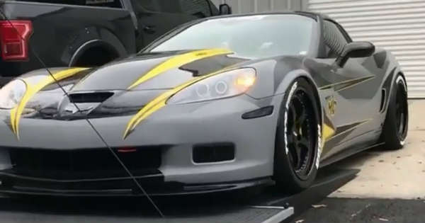 This Furious Corvette Gets Loaded In A Trailer 2