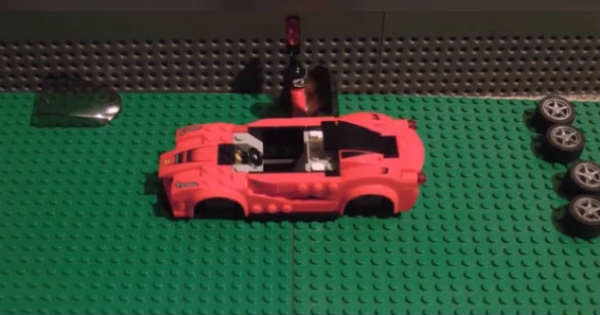 This Man Built His Own Lego Ferrari Car 2