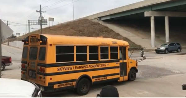 This Powerful School Bus Is Burning Tires Rolling Coal On The Way To School 2