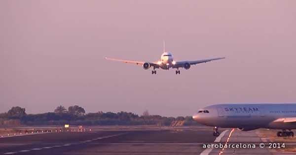 Airplane Close Encounter On Spanish Runway 2