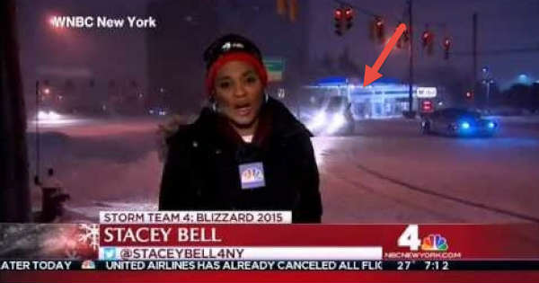 Drifting Car Nearly Crashed Into NBC Storm Reporter 2