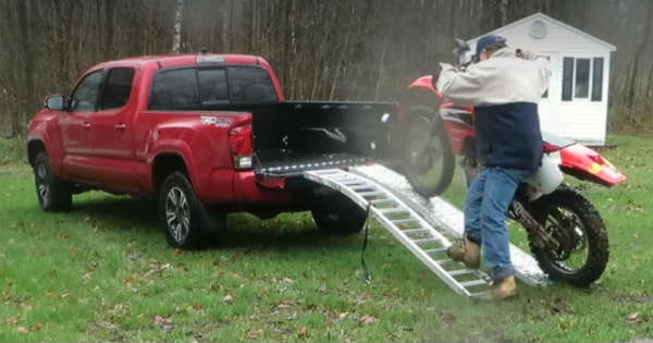 How Not To Load A Motocross Bike Into A Pickup 2