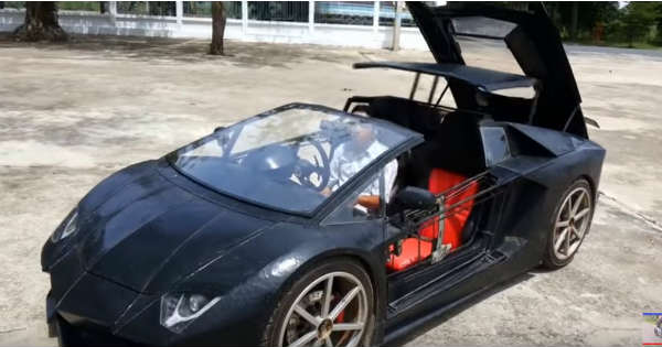 This Homemade Lamborghini Has A Motorcycle Engine In It 2