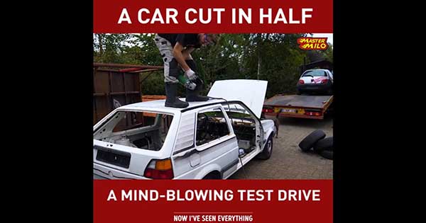 car cut in half test drive 1