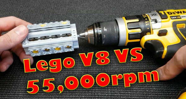 50000 RPM DeWALT Power Tool vs LEGO V8 Engine 1