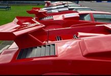 Eight Lambo Countach On One Spot 1
