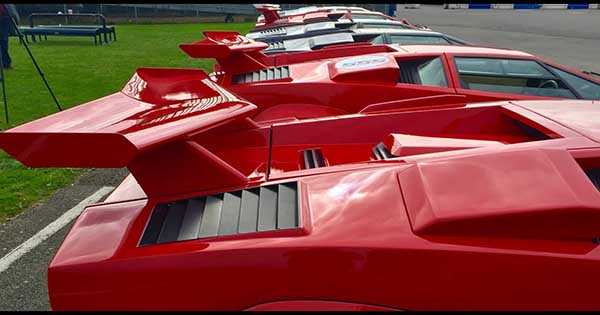 Eight Lambo Countach On One Spot 1