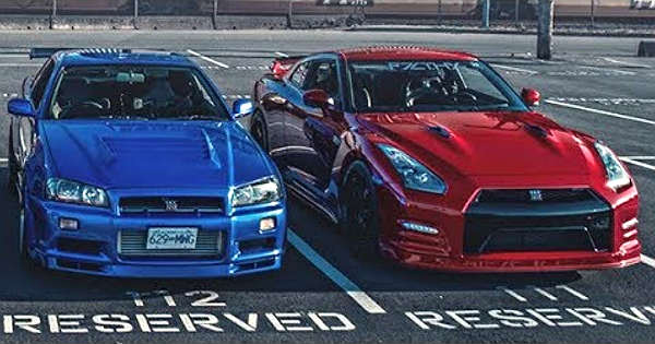 Nissan Skyline GTR R34 Vs Nissan GTR R35 Drag Race 