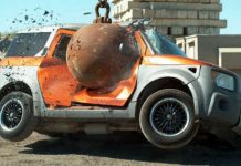 Slow-Motion 4-Ton Wrecking Ball Destroying Cars 1