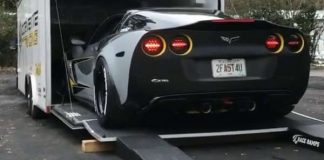 This Furious Corvette Gets Loaded In A Trailer 1