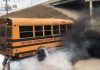 This Powerful School Bus Is Burning Tires Rolling Coal On The Way To School 1