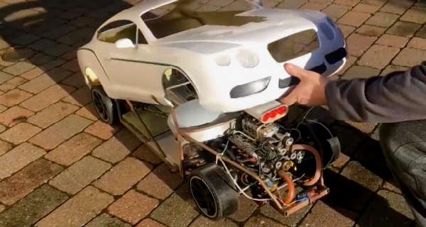 This RC Bentley Car With V8 Blown Engine Sounds Amazing 11