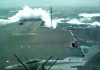 USS Kitty Hawk Aircraft Carrier Sails During Massive Storm With Huge Waves 1