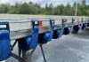 Winch Straps on Flatbed Trailer